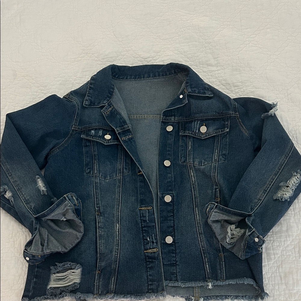 Stylish Distressed Denim Jacket